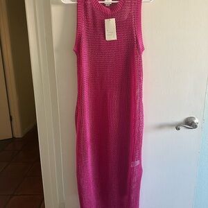 a new day Fuchsia Sleeveless Midi Dress